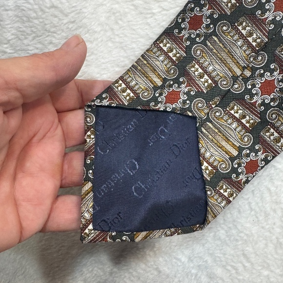 Christian Dior monsieur Mens Necktie 100% Silk Vintage Y2K Business - Picture 4 of 8